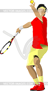 Tennis player - stock vector clipart