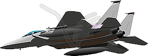 Air force combat jet fighter - vector clip art