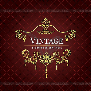 Invitation vintage card - vector clipart