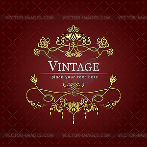 Invitation vintage card - vector image