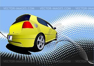 Yellow car sedan - vector EPS clipart