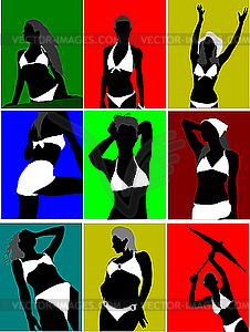 Women in bikini - vector image