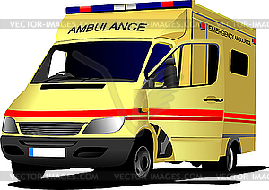 Modern ambulance van - vector clipart