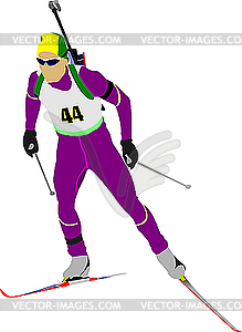 Biathlonist - vector EPS clipart