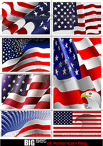 Набор флаги США - графика в векторе