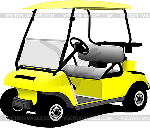 Electrical golf cart - vector image