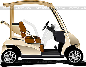 Electrical golf cart - vector clipart