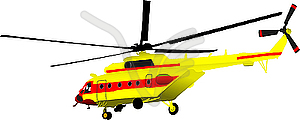 Helicopter - color vector clipart