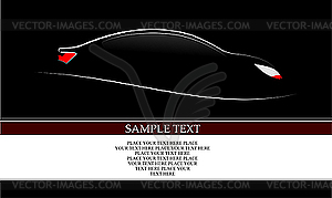 Silhouette of car - vector clip art