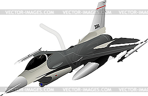 Air force jet fighter - vector image