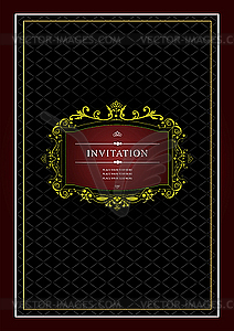 Invitation vintage card - stock vector clipart