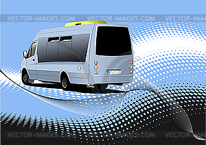 Микроавтобус - векторное графическое изображение