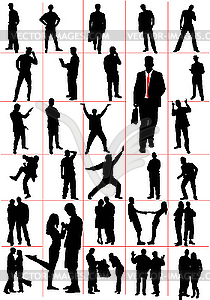 People silhouettes - royalty-free vector image