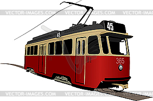 Tram - vector clip art