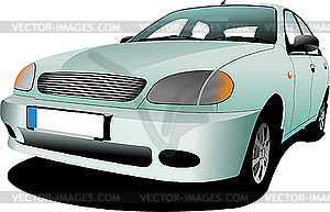 Light blue car - vector clipart / vector image