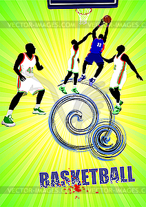 Basketball poster - vector clipart