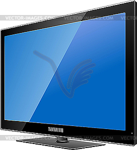 Flat computer monitor. Display - vector image