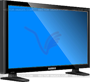 Flat computer monitor. Display - vector clipart