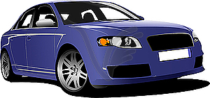 Blue car - vector clipart