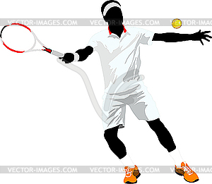 Tennis player - vector clip art
