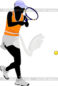 Woman tennis player - vector image