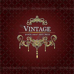 Vintage invitation card - royalty-free vector image