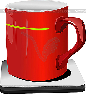 Красная чашка - клипарт в векторе / векторное изображение