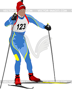 Biathlonist - vector EPS clipart