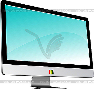 Flat computer monitor. Display - royalty-free vector image