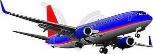 Passenger airplane - vector clip art