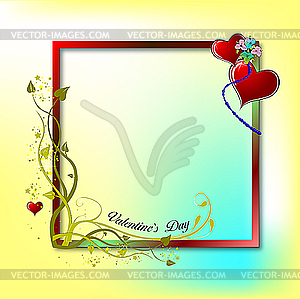 Valentine`s Day Greeting Card - vector clip art