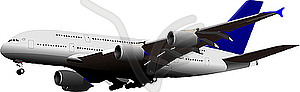 Landing Airplane - vector clipart