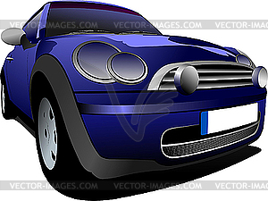 Blue car - vector clipart