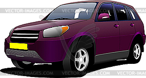 Purple car - vector clipart / vector image