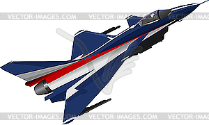 Combat aircraft - color vector clipart