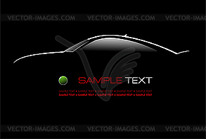 White silhouette of car sedan - vector clip art