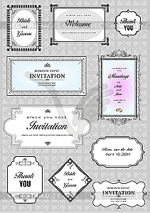 Set of ornate frames - royalty-free vector clipart