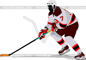 Ice hockey player - vector image