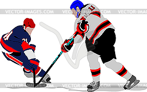 Ice hockey players - vector image