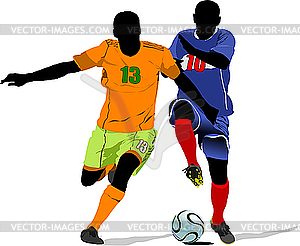 Soccer players - vector image