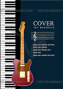 Piano with guitars - vector clipart