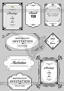 Set of ornate frames - vector EPS clipart