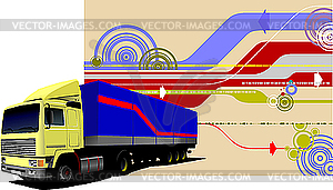 Lorry - color vector clipart