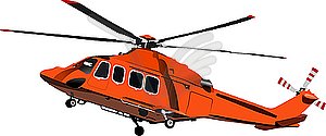 Air force. Combat helicopter - vector clipart