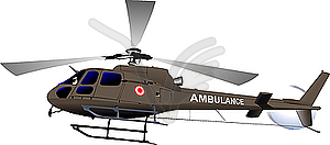 Медицинский вертолет - векторизованное изображение