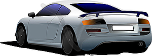 Gray car-coupe - vector clipart / vector image