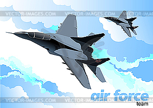 Air force team - vector clipart