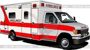 Modern ambulance van - vector clipart