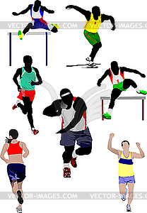 Set - kinds of athletics - royalty-free vector image