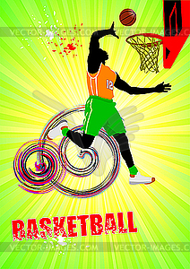 Баскетбольный плакат - векторный клипарт
